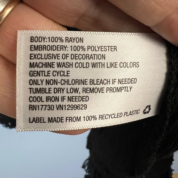 Knox Rose Embroidered Fringe Kimono Jacket Size L Boho Hippie Festival - Picture 6 of 8